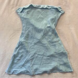Light Blue Silky Dress